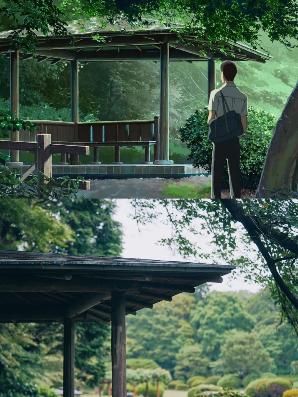 等一个雨天去找《言叶之庭》🍃 最初看天气撞上漫长的梅雨季 自我安