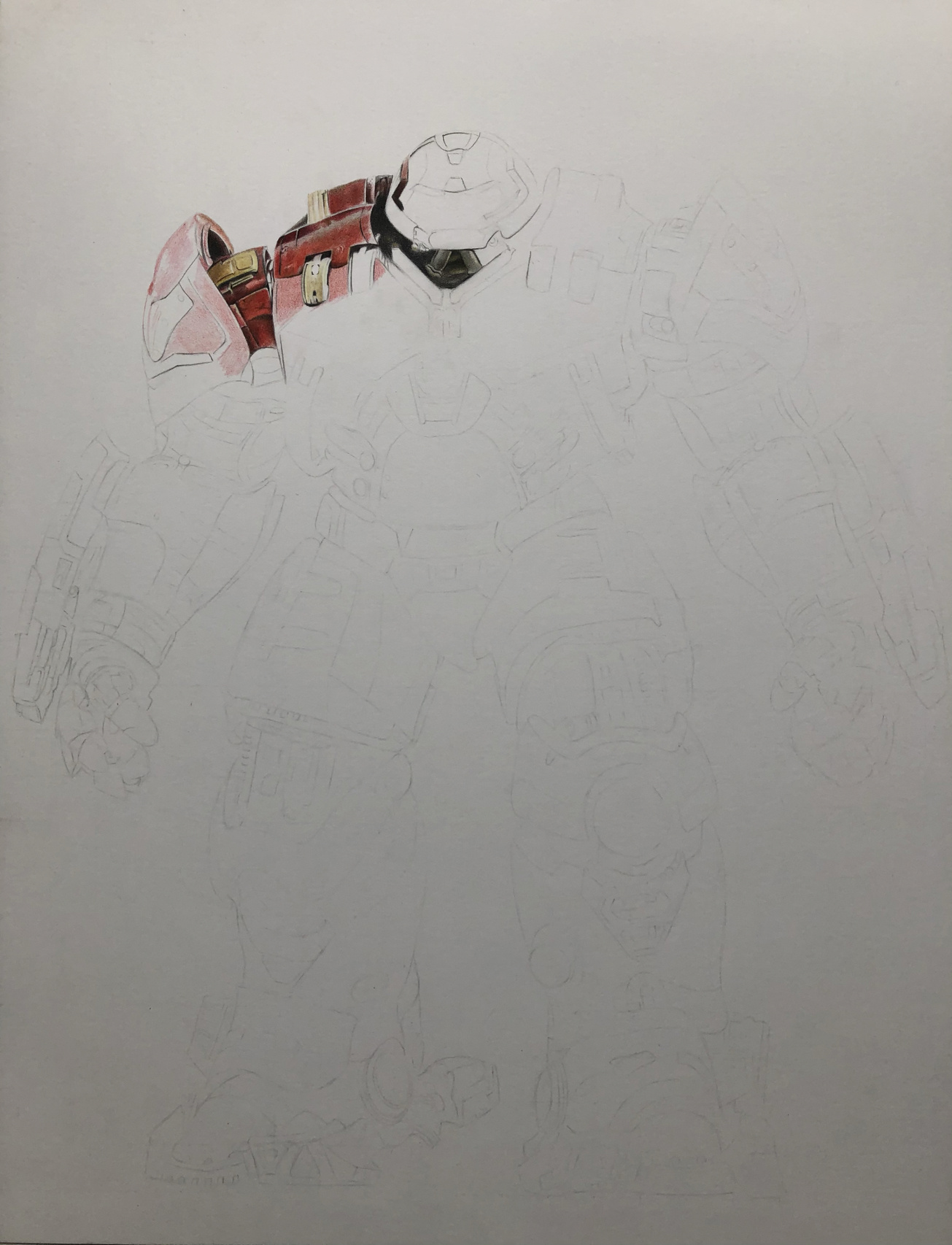 彩铅画--反浩克装甲(hulkbuster) 作为男孩的妈妈,绝对又重新过了一个
