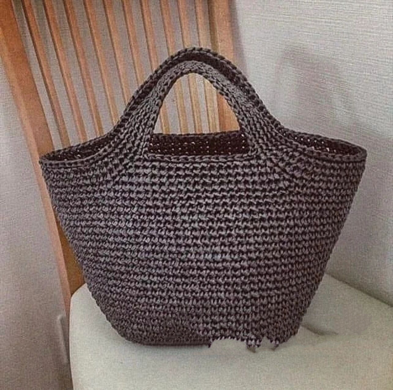 mg分享|钩针编织棉草手拎包水桶包,附图解