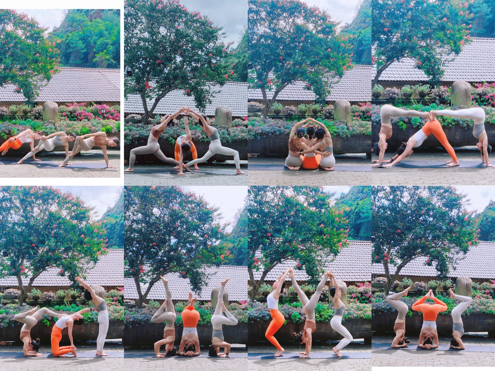 三人瑜伽拍照体式 三人瑜伽拍照体式