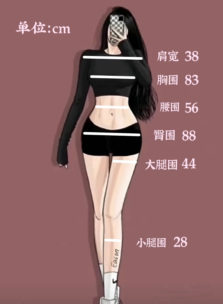 最近每天都有系统推送三围身材,我就也量了一下.