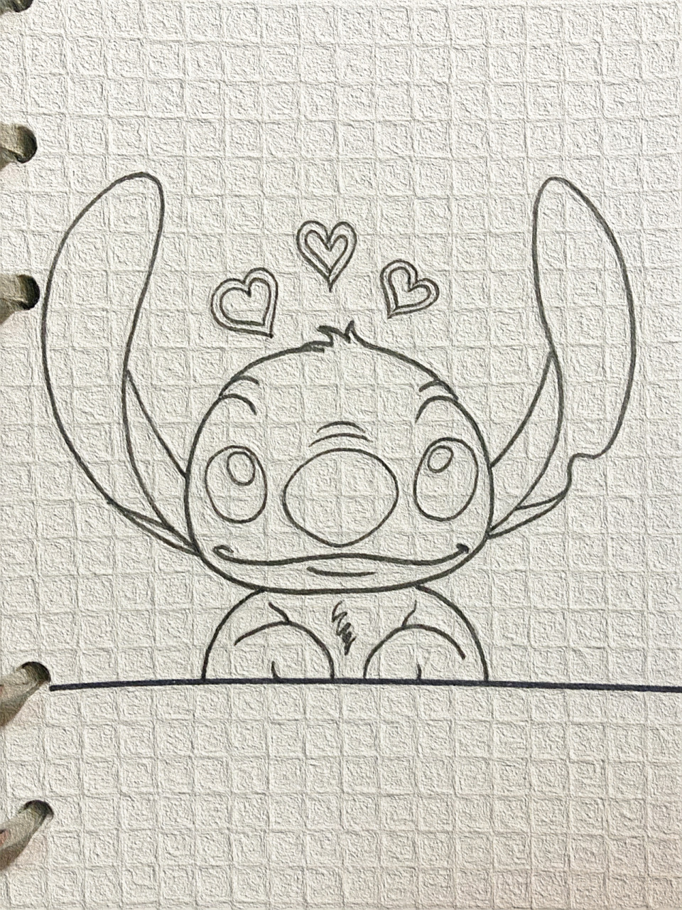 可爱简笔画分享(六十三)|史迪仔| 史迪仔也是个小朋友啊