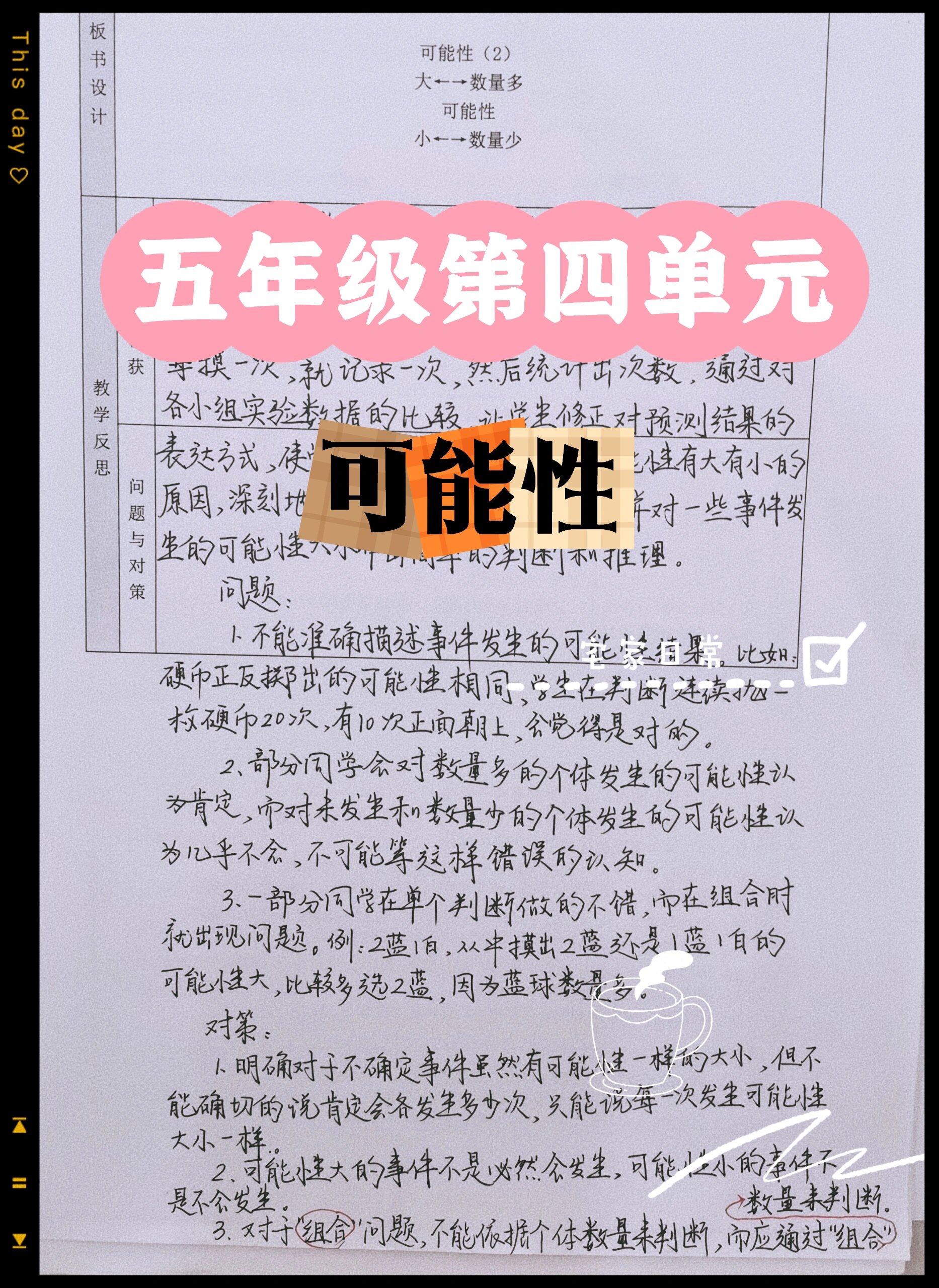 可能性作业设计意图图片