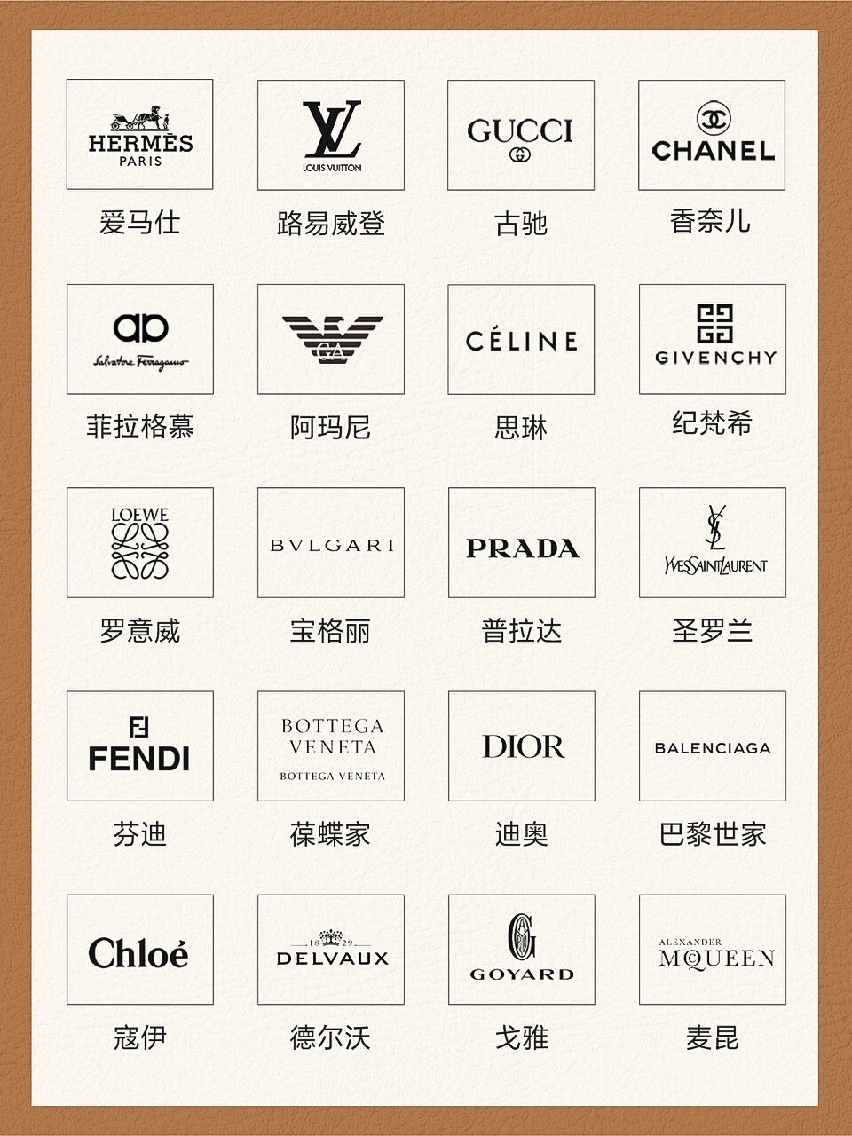 女生总要懂点时尚吧!这些大牌logo你认识吗