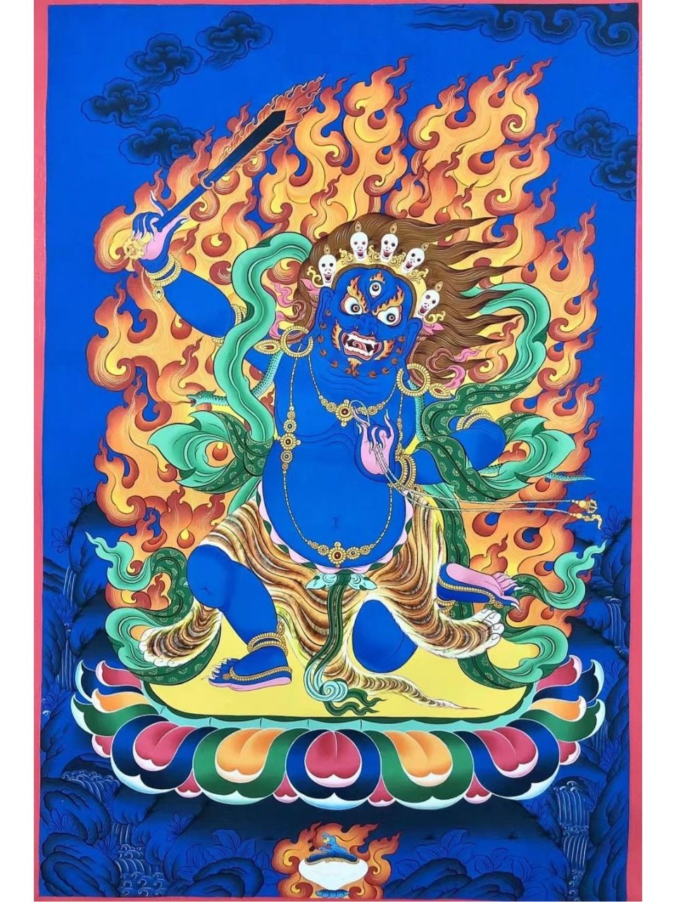 生肖鸡本命佛唐卡手机壁纸——不动明王 生肖鸡本命佛唐卡壁纸