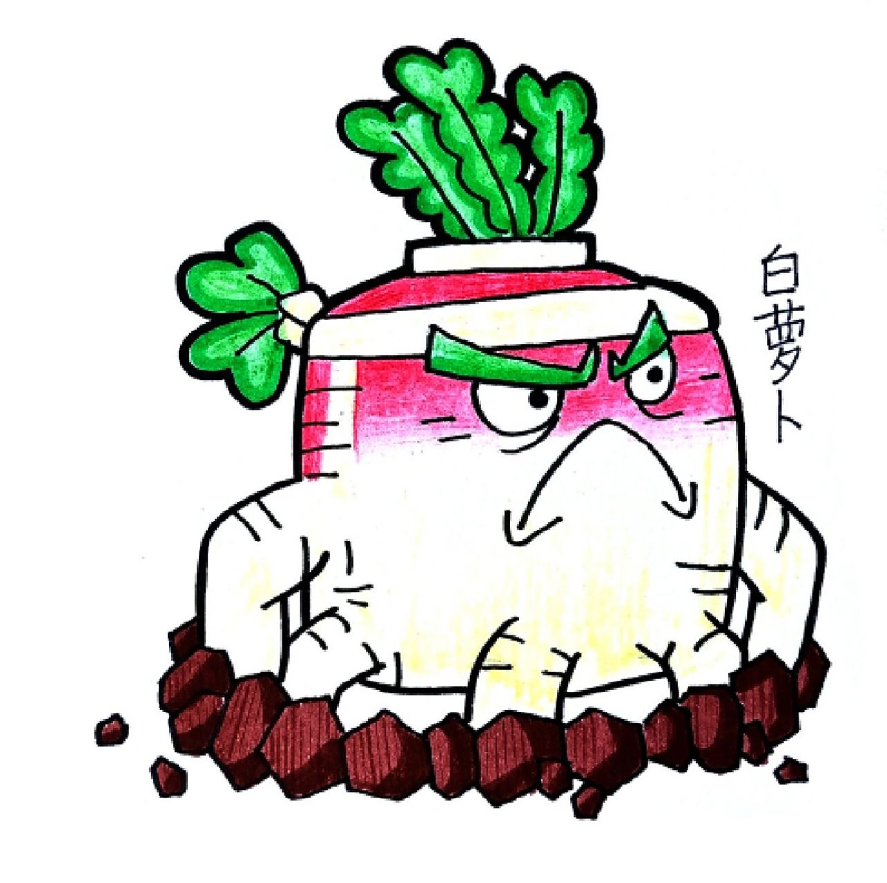 植物大战僵尸绘画简笔画萝卜家族