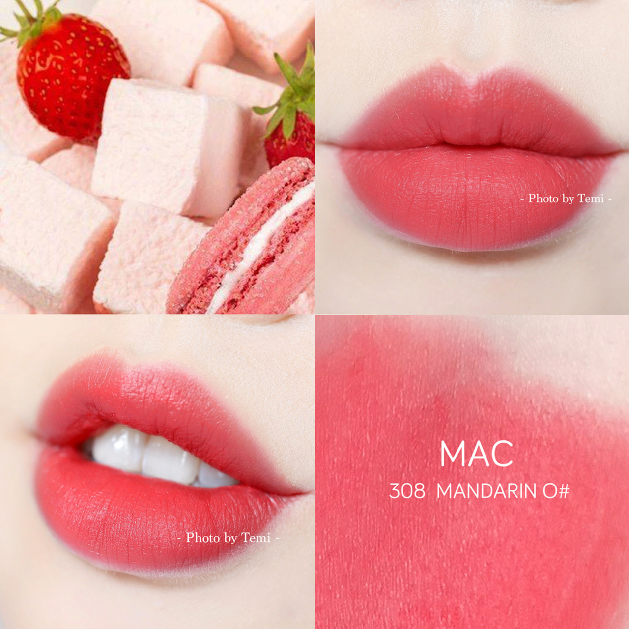 mac 磨砂哑光雾面唇膏(308#) 99mac308这支真是有初恋感的一支