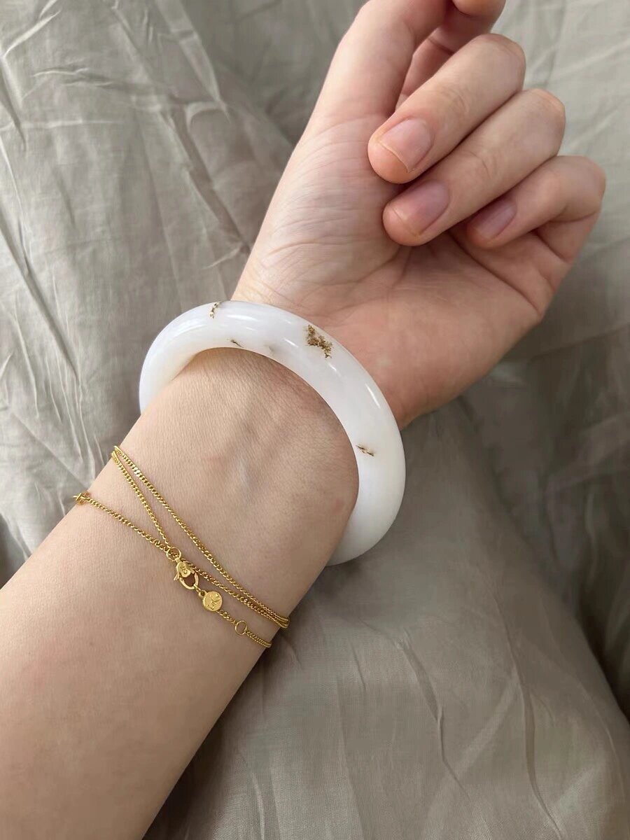 二歌美玉和田玉桂花糕手镯买家秀