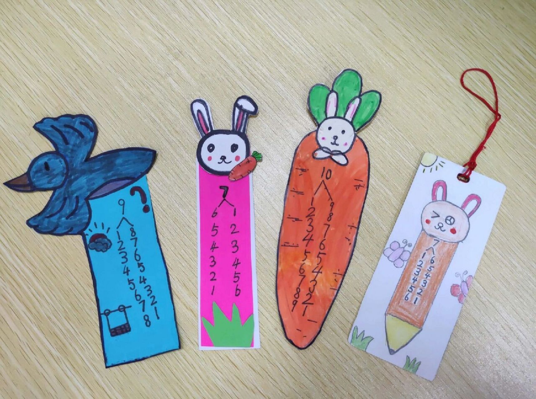 一年级数学上册《分与合》创意书签特色作业