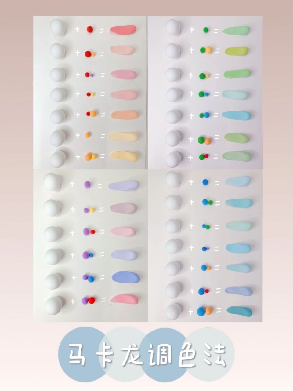 超轻粘土|马卡龙调色法 常用工具～新手入门 71最近好多小可爱在问