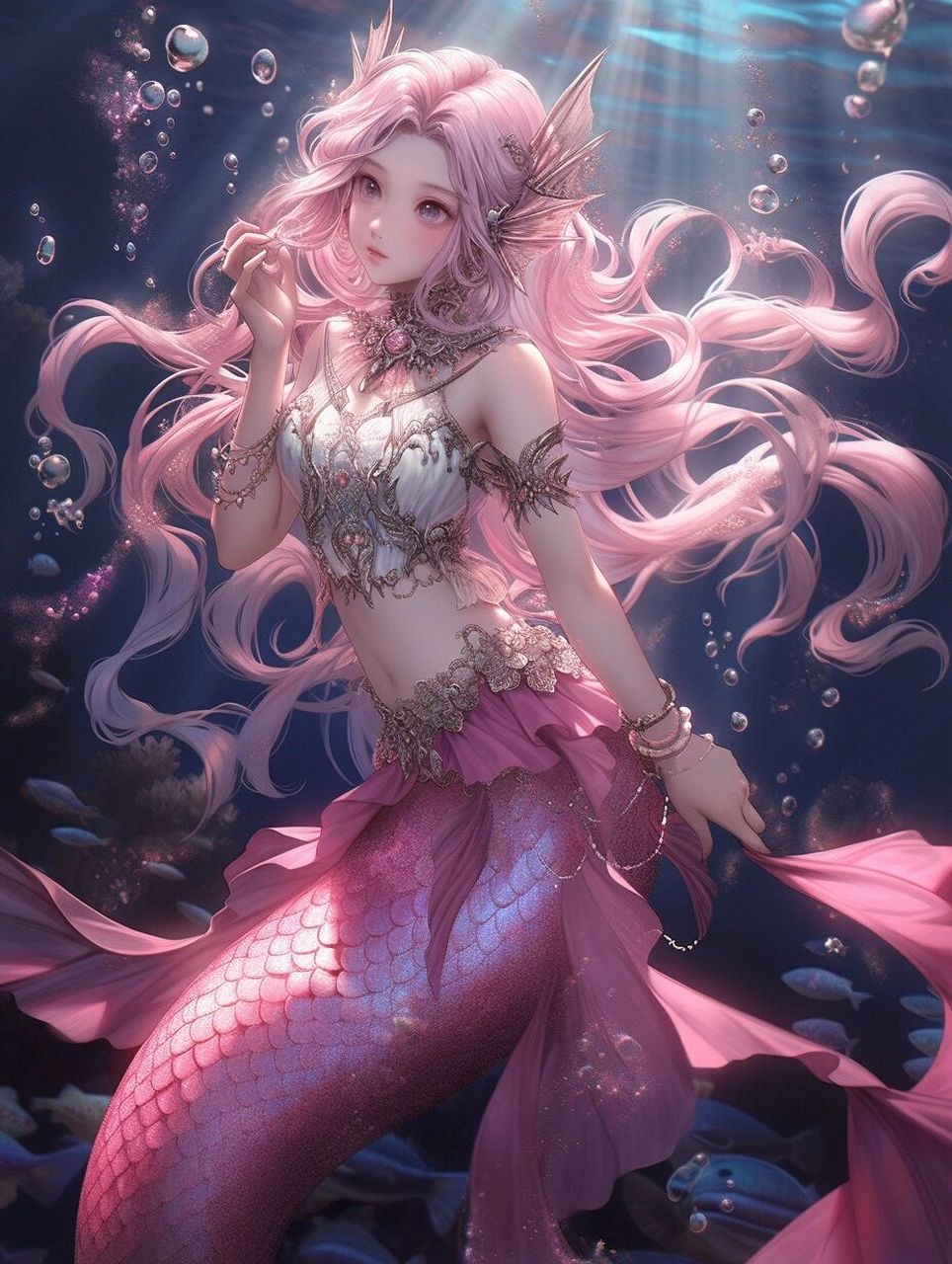 粉色系 | 美人鱼96人鱼公主 6图头像壁纸 美丽 善良