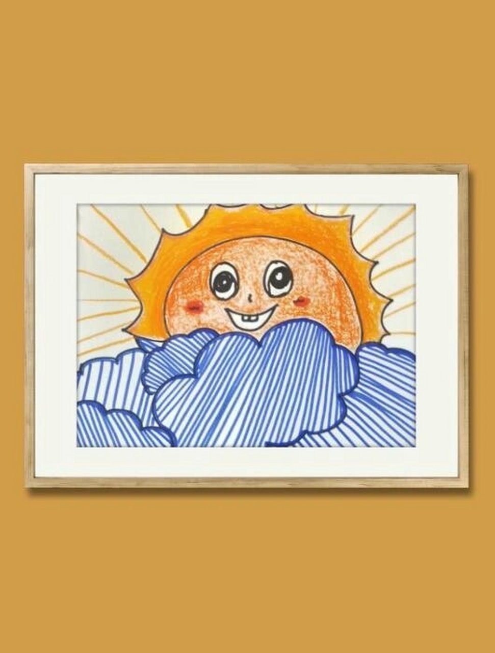 低龄儿童画创意美术4-6岁|《初升的太阳》 图一左边三张老师拓展画