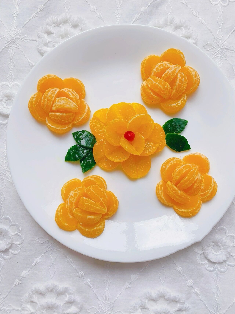 黄瓜橘子摆盘图片