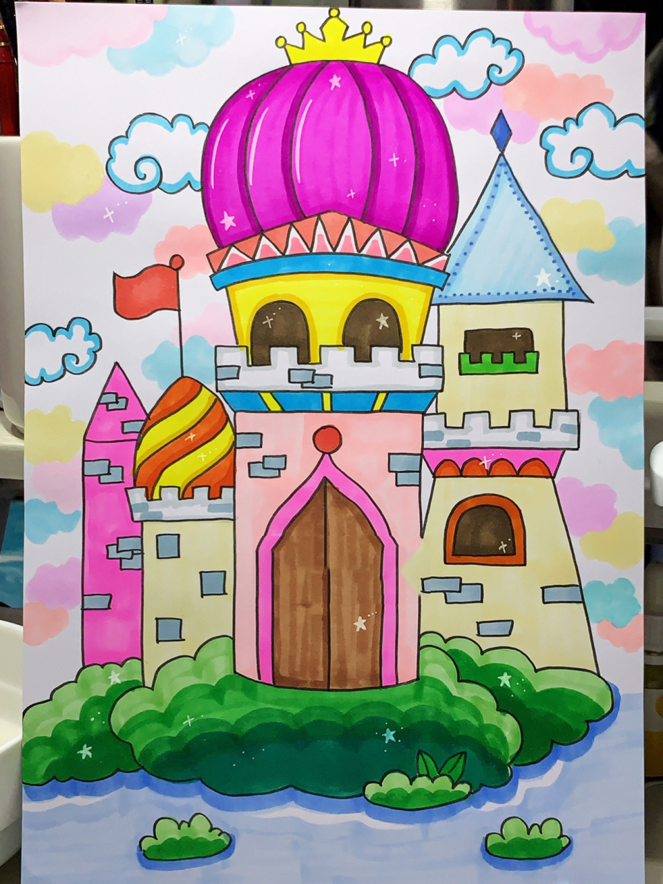 儿童学画大全城堡图片