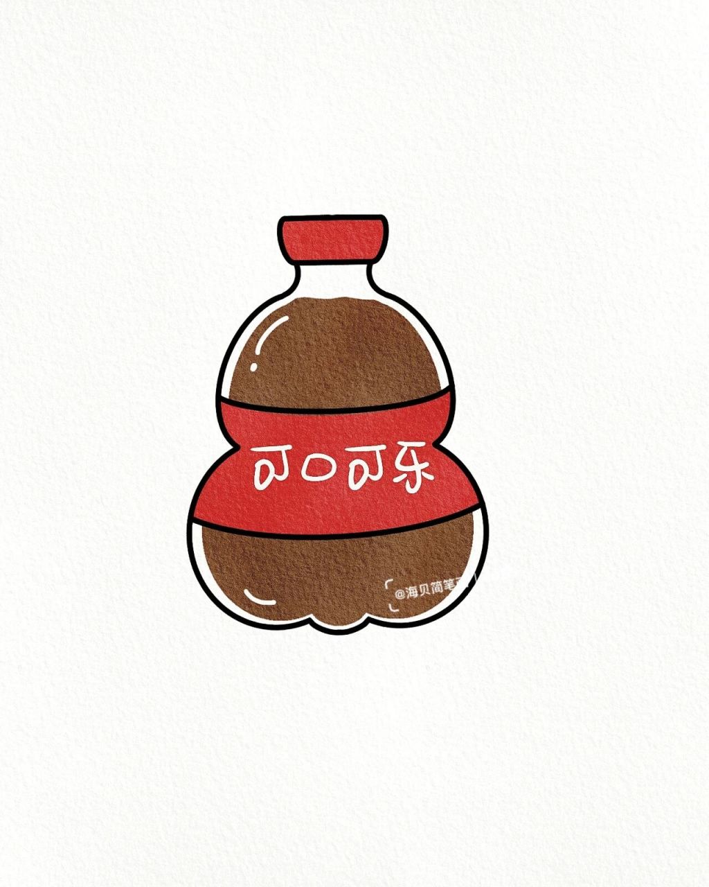 可爱简笔画素材|可乐|元气森林|雪碧|七喜 一组饮料合集 . 夏天来了 .