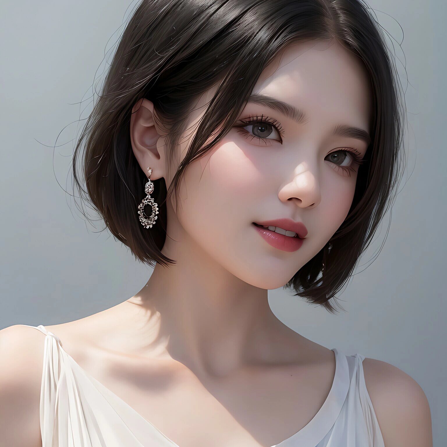 职业女生短发头像