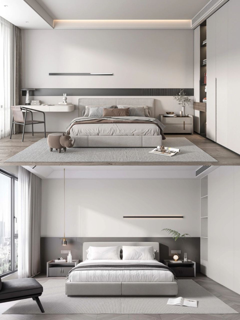 8款极简卧室背景墙设计,简简单单就好!