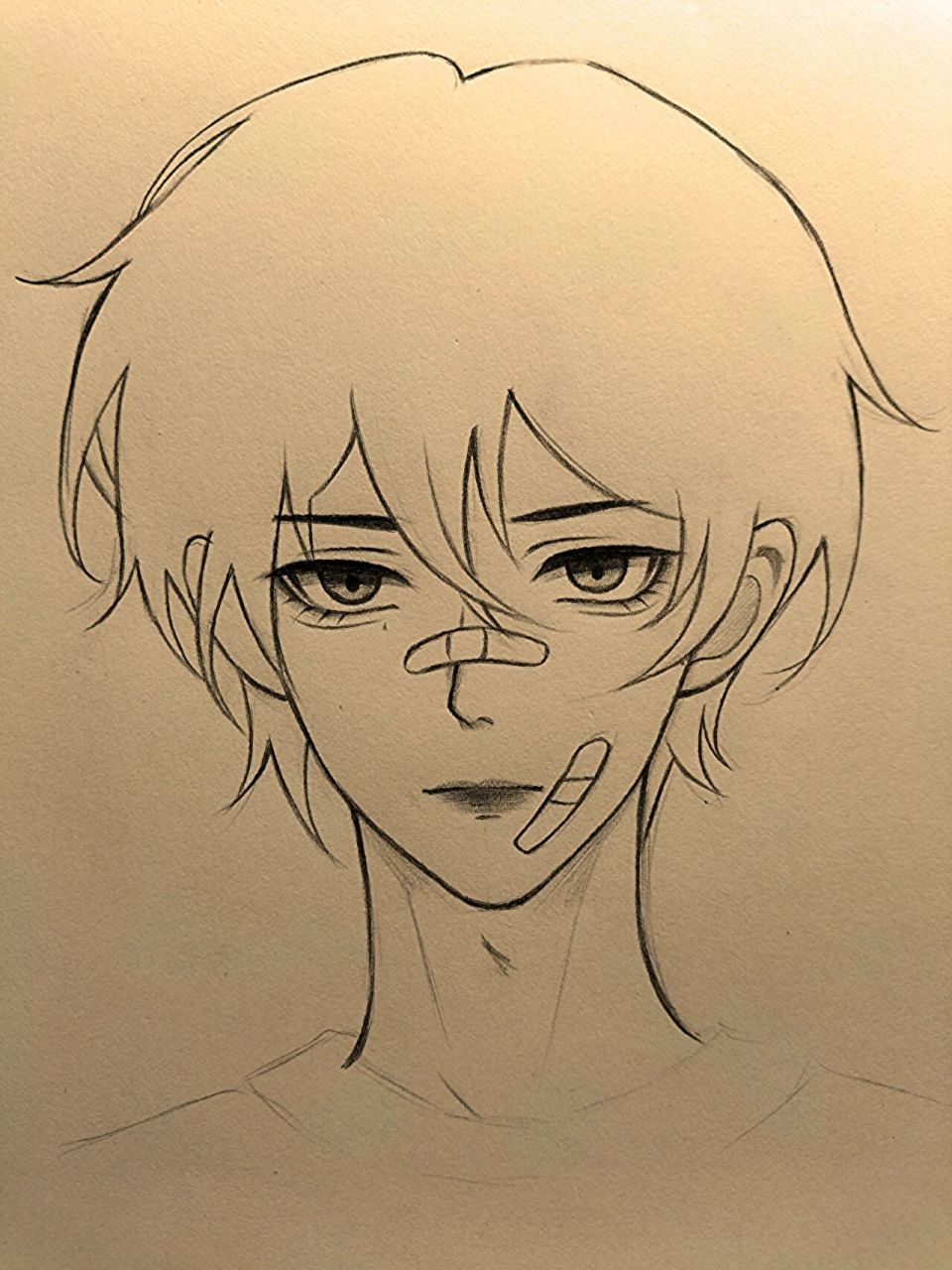 男生绘画过程图 "或许你只是心动过,但并没有坚定的选择过我"