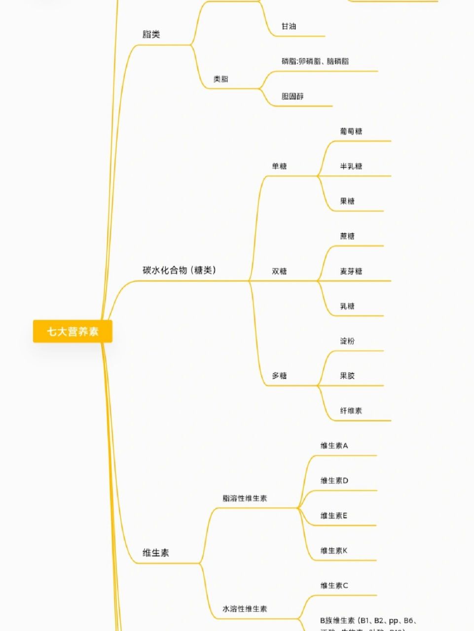 七大营养素 婴幼儿七大营养素的思维导图