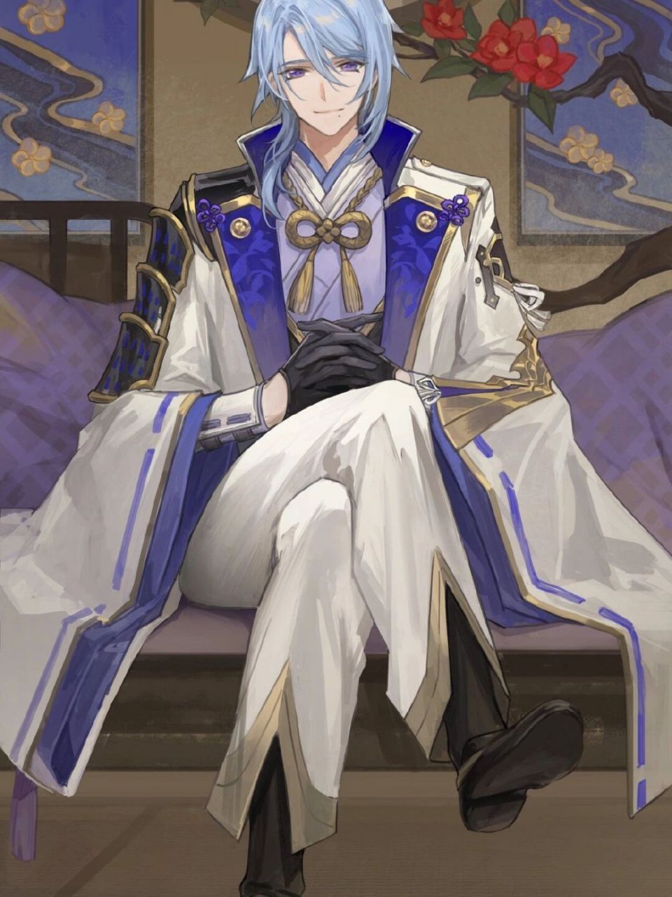 神里绫人 官方立绘的绫人姿势真的有点怪,还不如二创太太们画的,当然