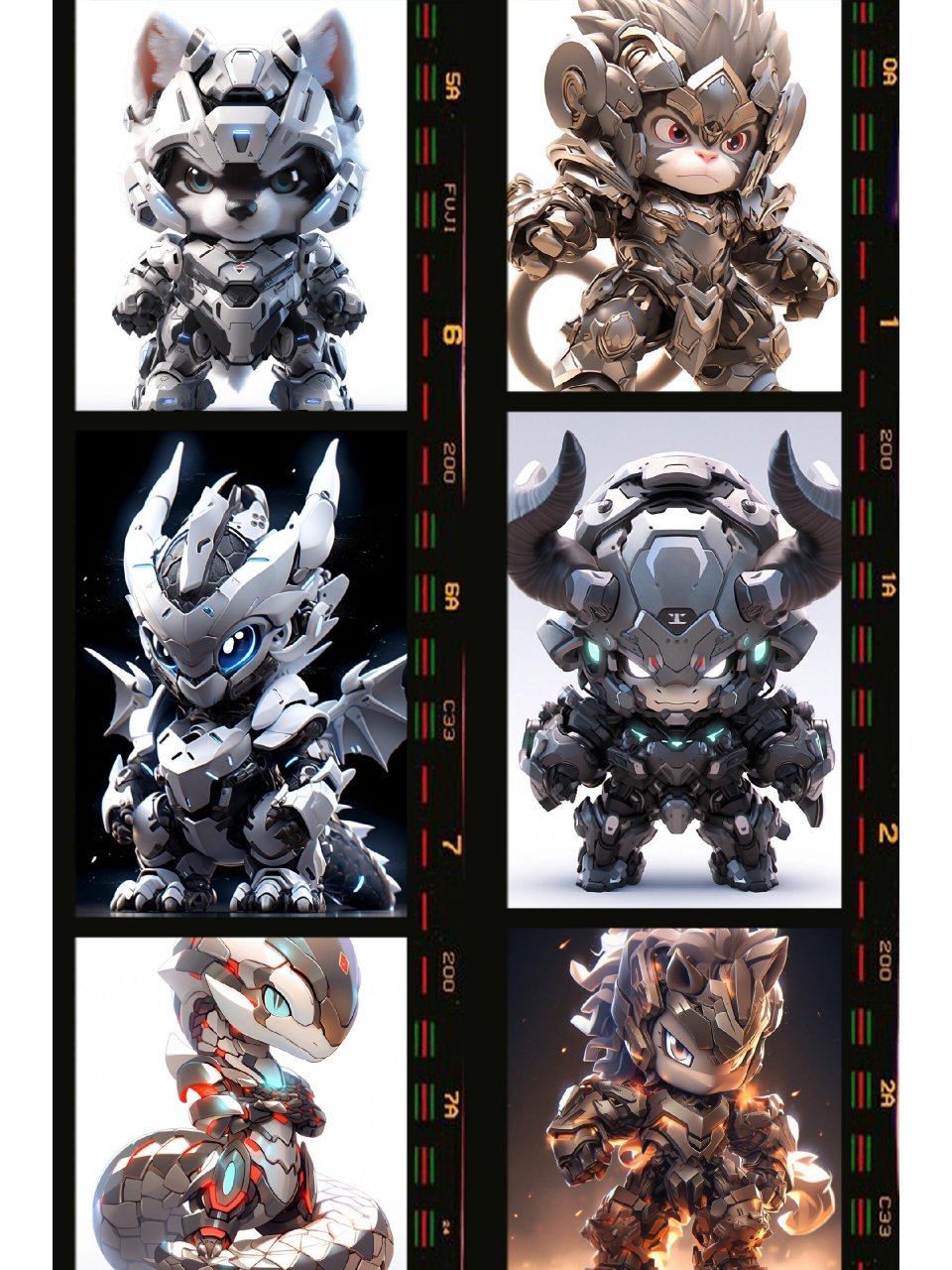 十二生肖机甲战士(一) 前几天做的小兔子挺多人喜欢的,所以想做全一套