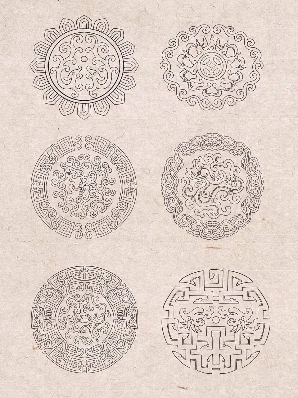 day31 | 中国传统纹样练习-团花花纹 临摹自《中国传统纹样》一书