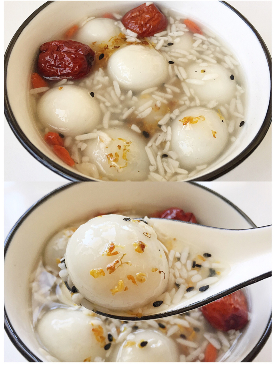 今天给大家分享一款可以补血养颜的甜品～桂花酒酿汤圆,香香甜甜的