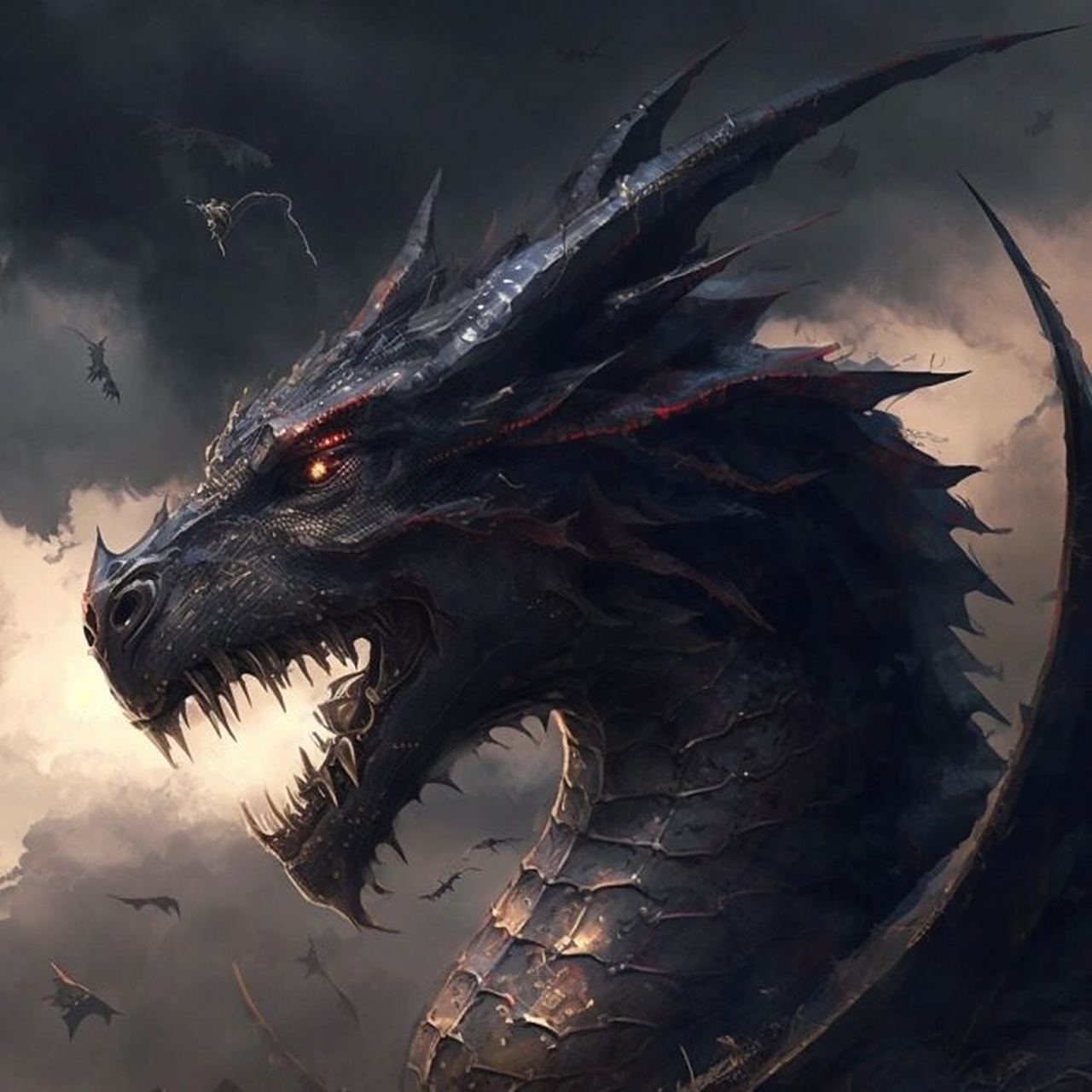 新al作品霸气黑龙 #黑龙##al绘画# 可自用,商用请私信我,白菜价