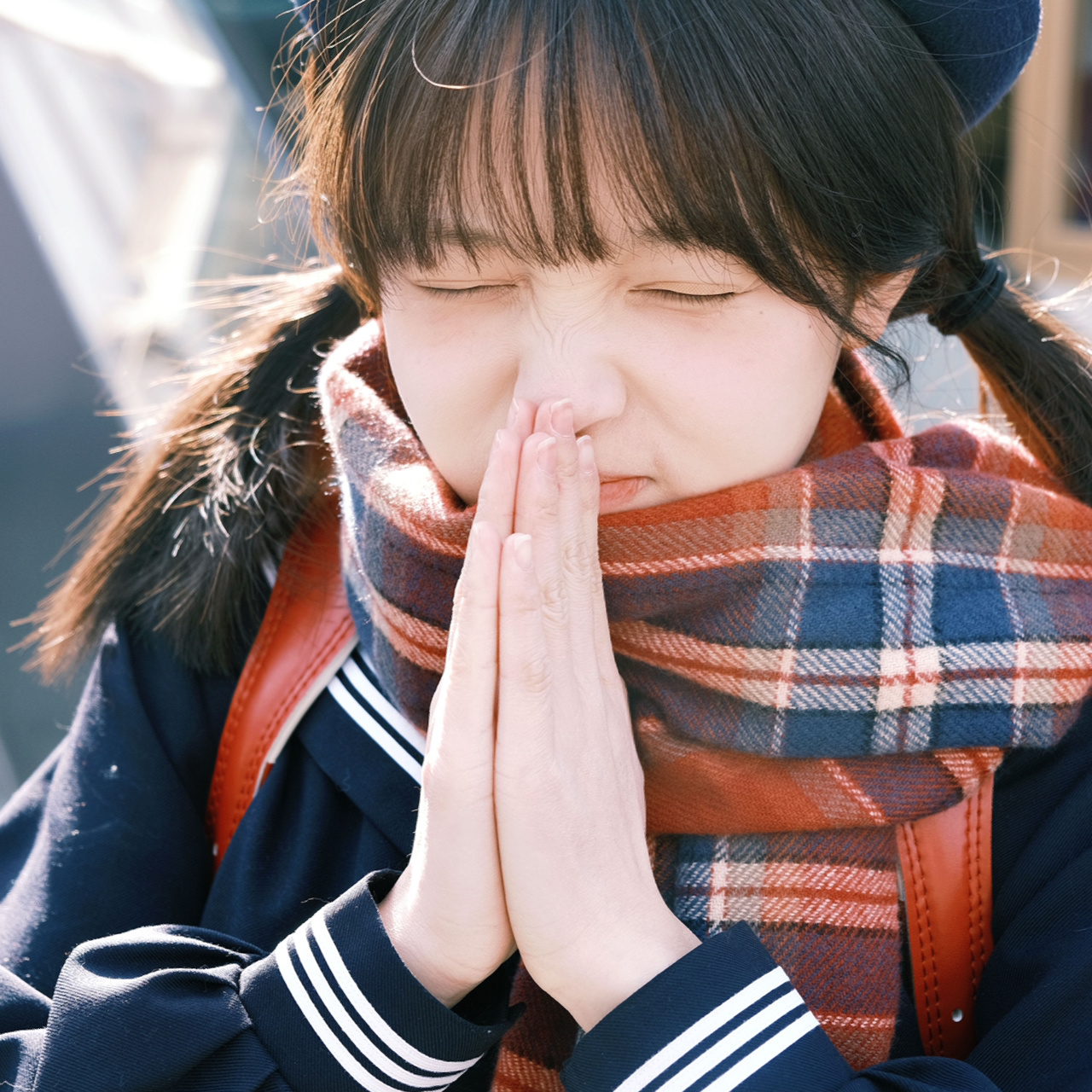 祈祷头像女孩 俺一直想拍个那种祈祷的,看那个日剧截图的灵感,这套