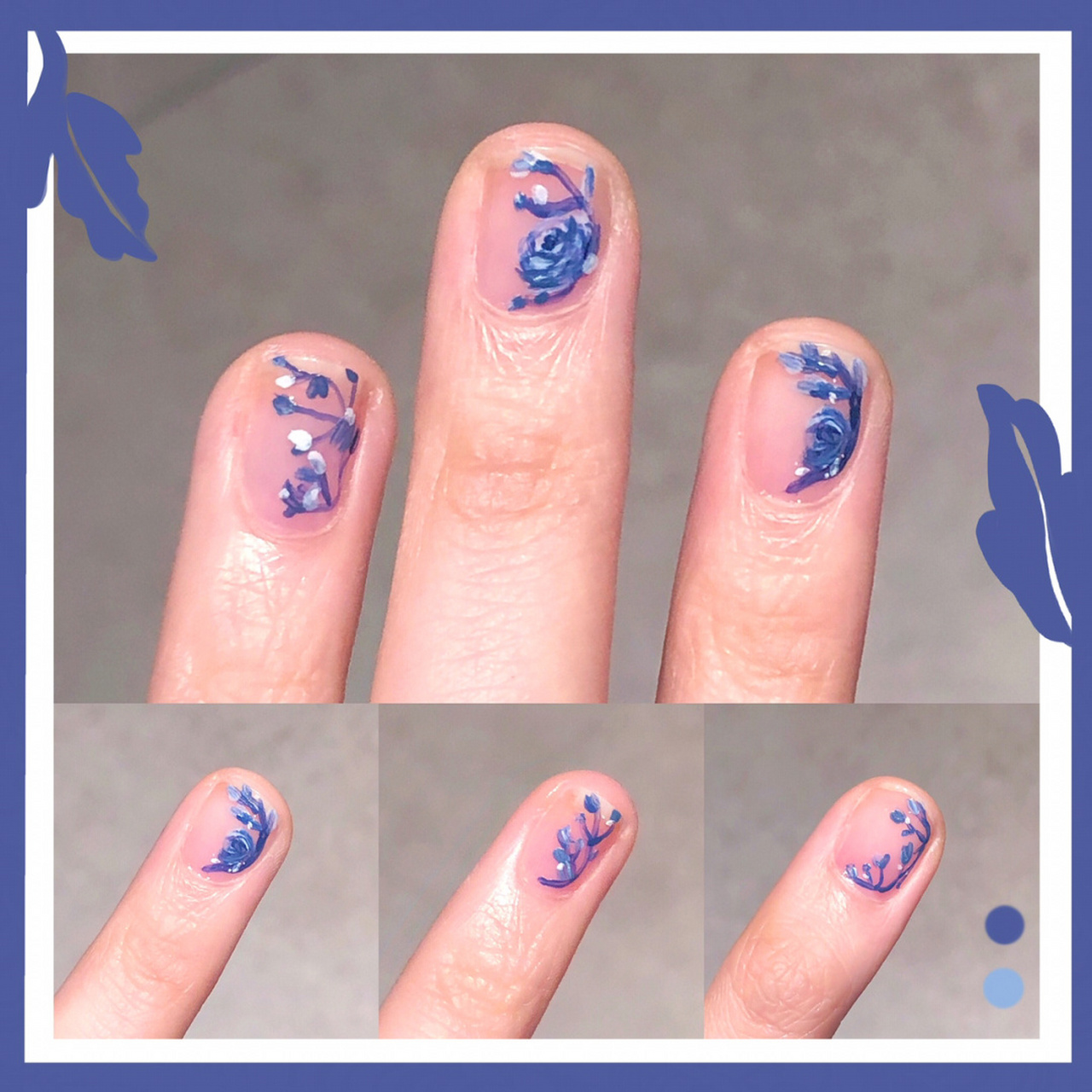 【艺术家之手97】白地青花瓷美甲|气质如画 这个美甲是我近期最爱了