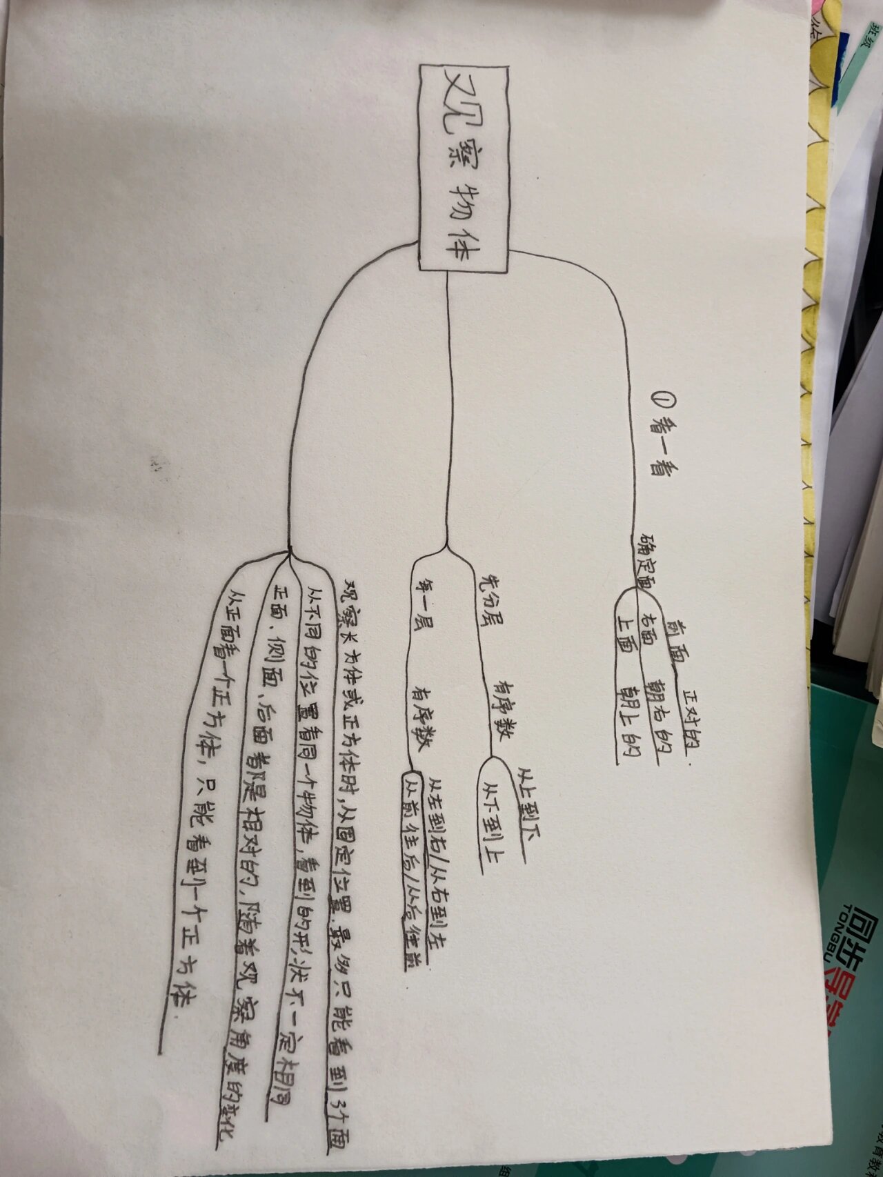 人教数学四数下第二单元《观察物体》思维导图