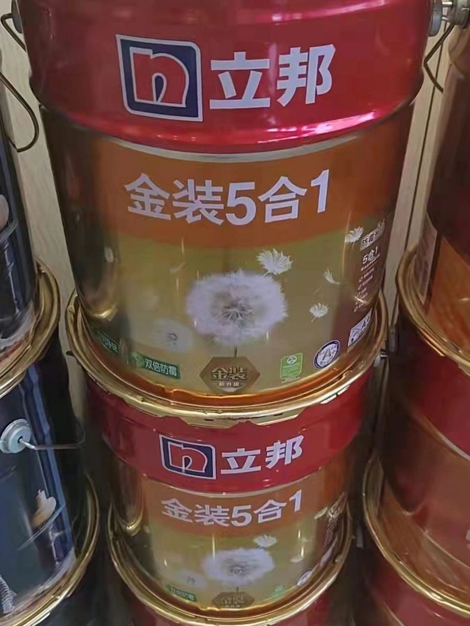 立邦乳胶漆都是多少钱入手的 我家买的是金装五合一是花了900一桶,我