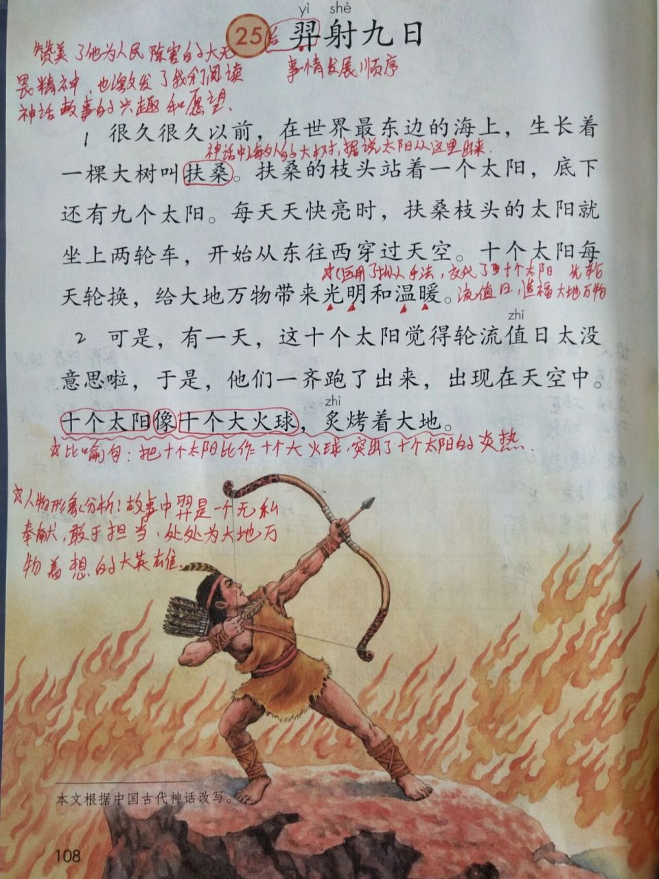 二年级下册语文25《羿射九日》笔记