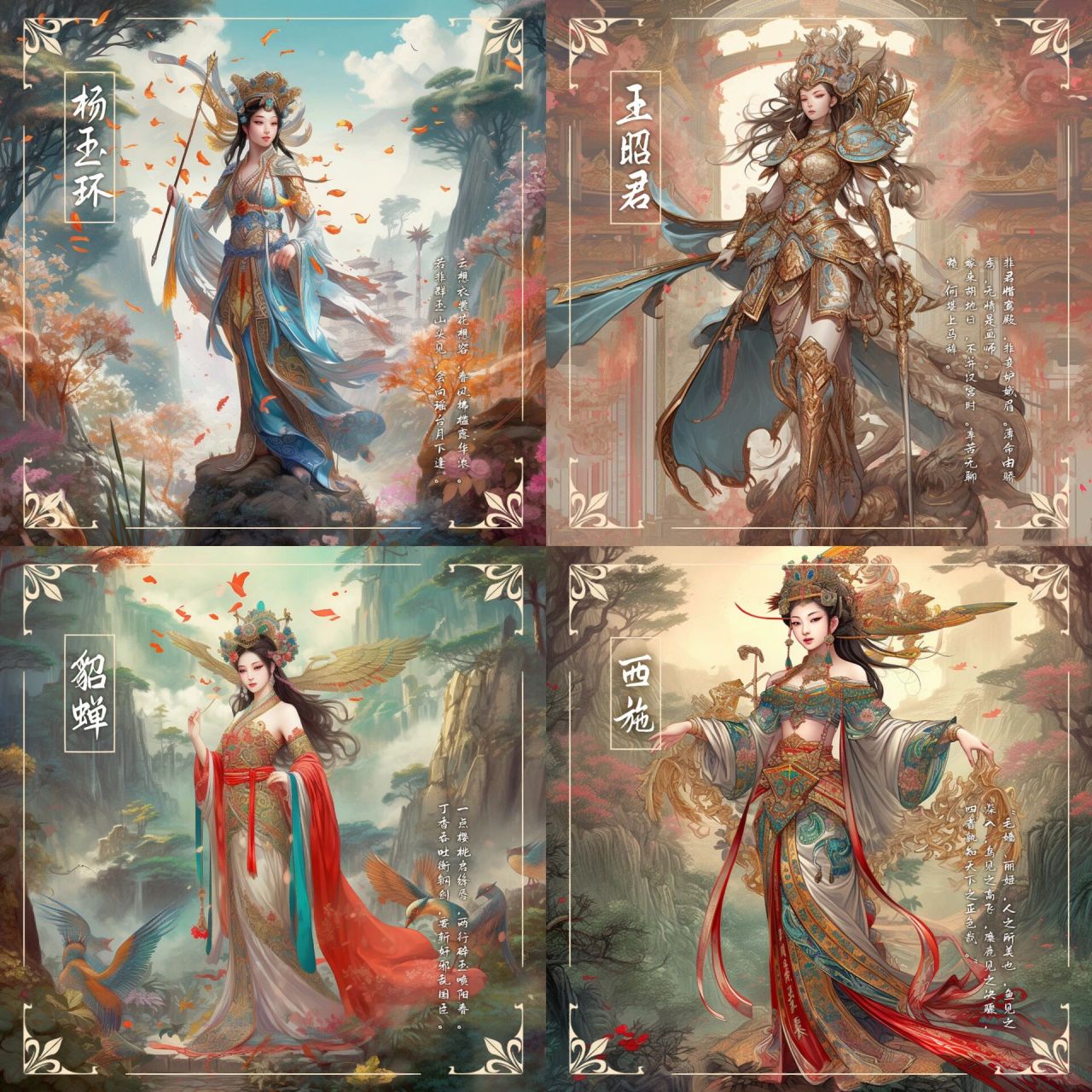 中国古代四大美女系列:貂蝉,西施,王昭君