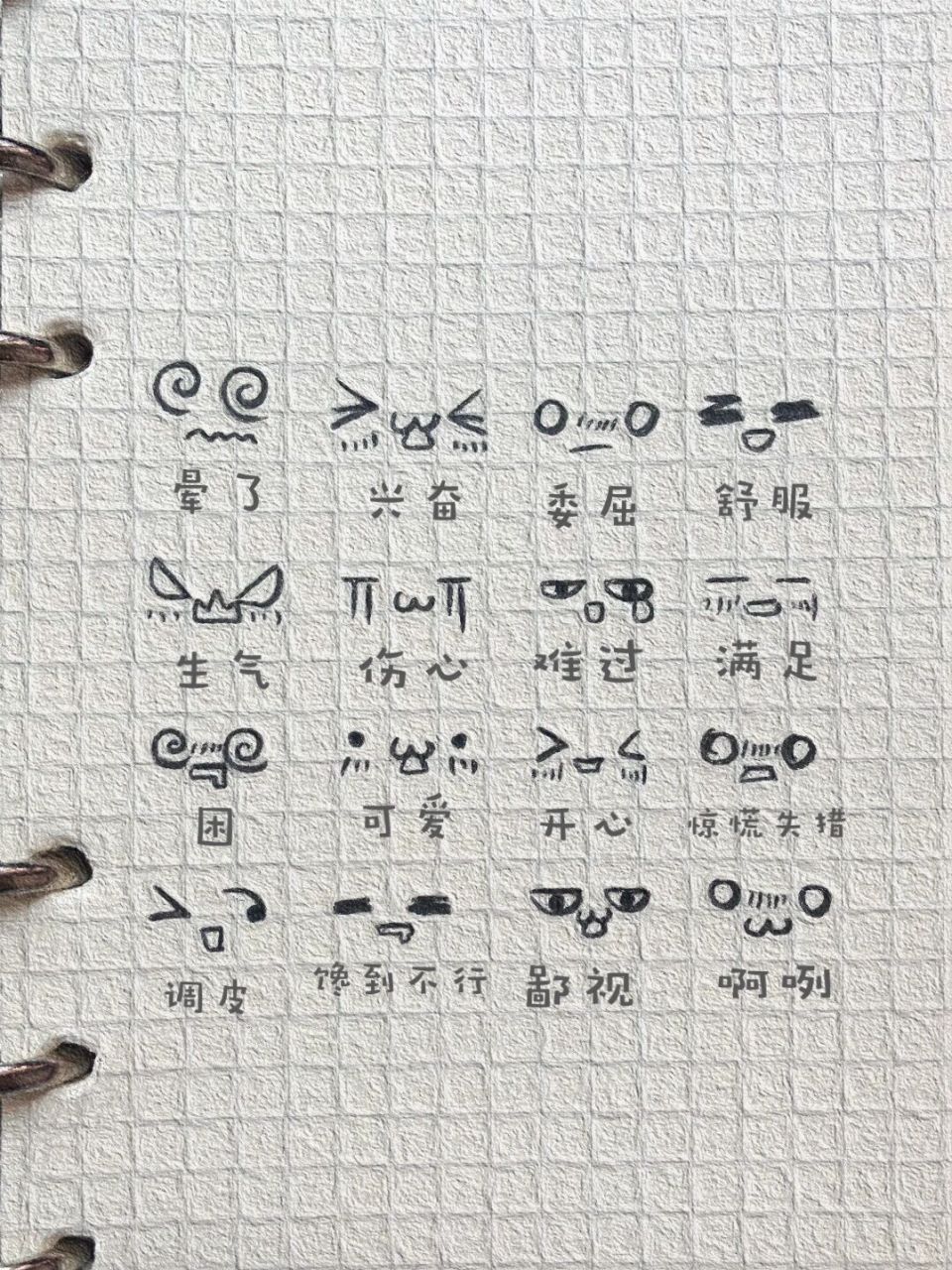 可爱简笔画分享(287)|手帐简笔画表情| 可爱手帐简笔画教程分享(附