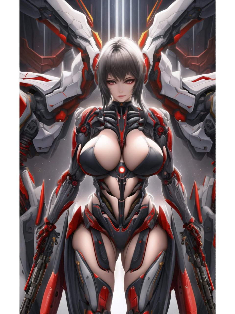 颜值担当no.20|美少女之机甲战士ai插画