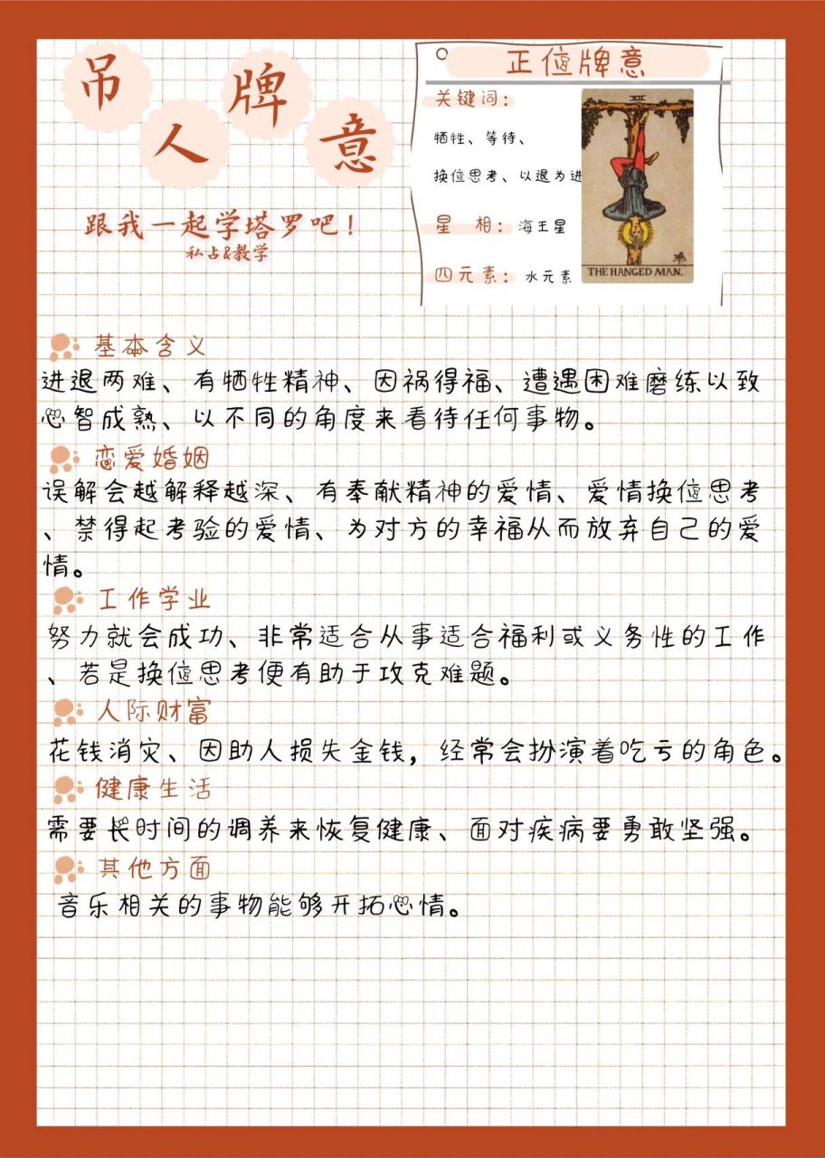 塔罗牌意速查(12倒吊人)正逆位,牌面解析 【倒吊人】 倒吊人的概念最