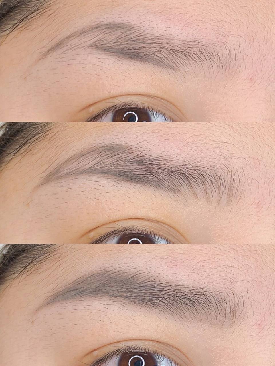 眉尾 566 眉头画出根根分明的毛流 666 按眉毛生长方向填充后半段