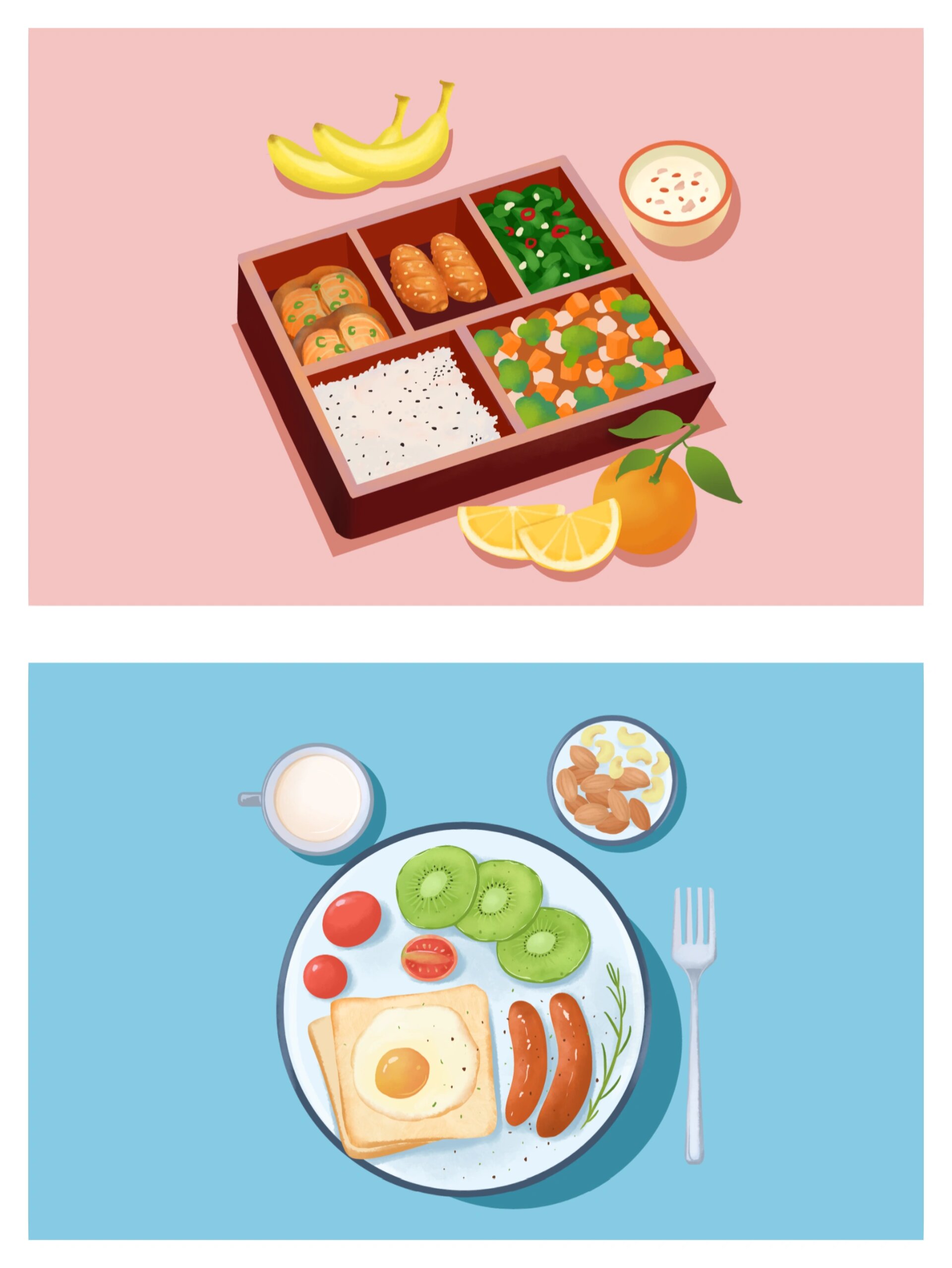 99轻食不再单调!这些插画给你绘制灵感