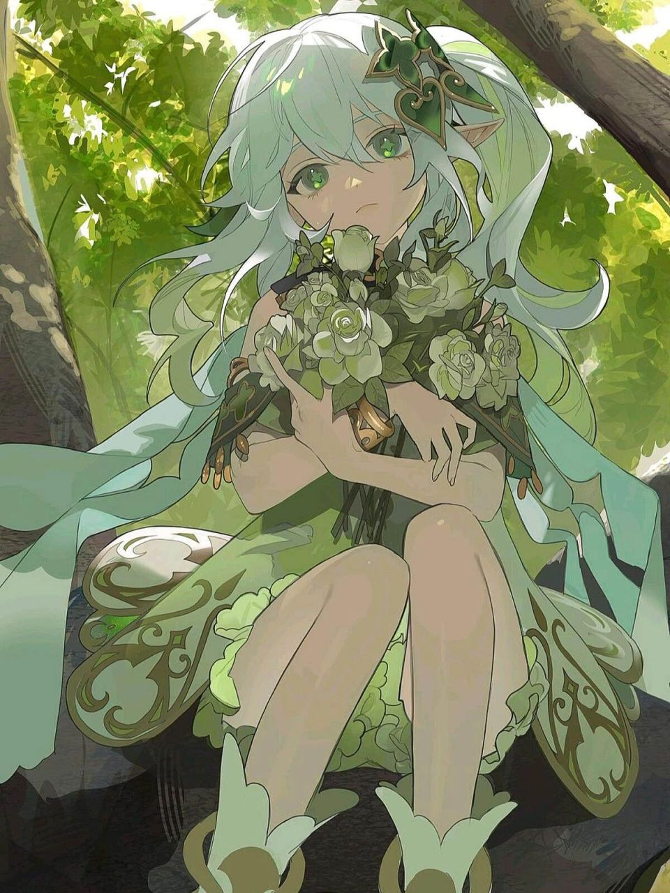 绿色森林7015集合花草树元素 场景动漫      原神 纳西妲