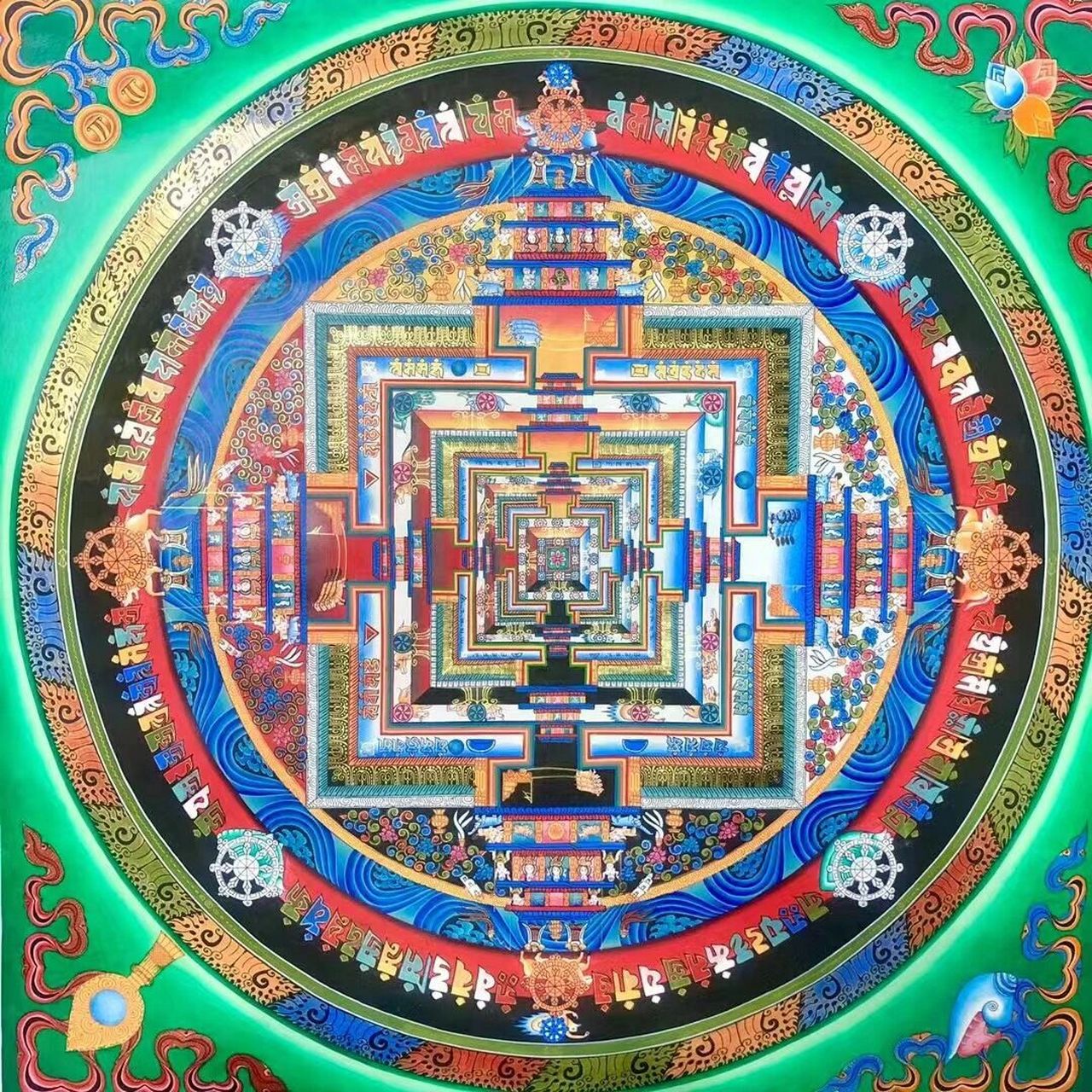 尼泊尔喇嘛画师作品 【时轮金刚坛城】 95尼泊尔高