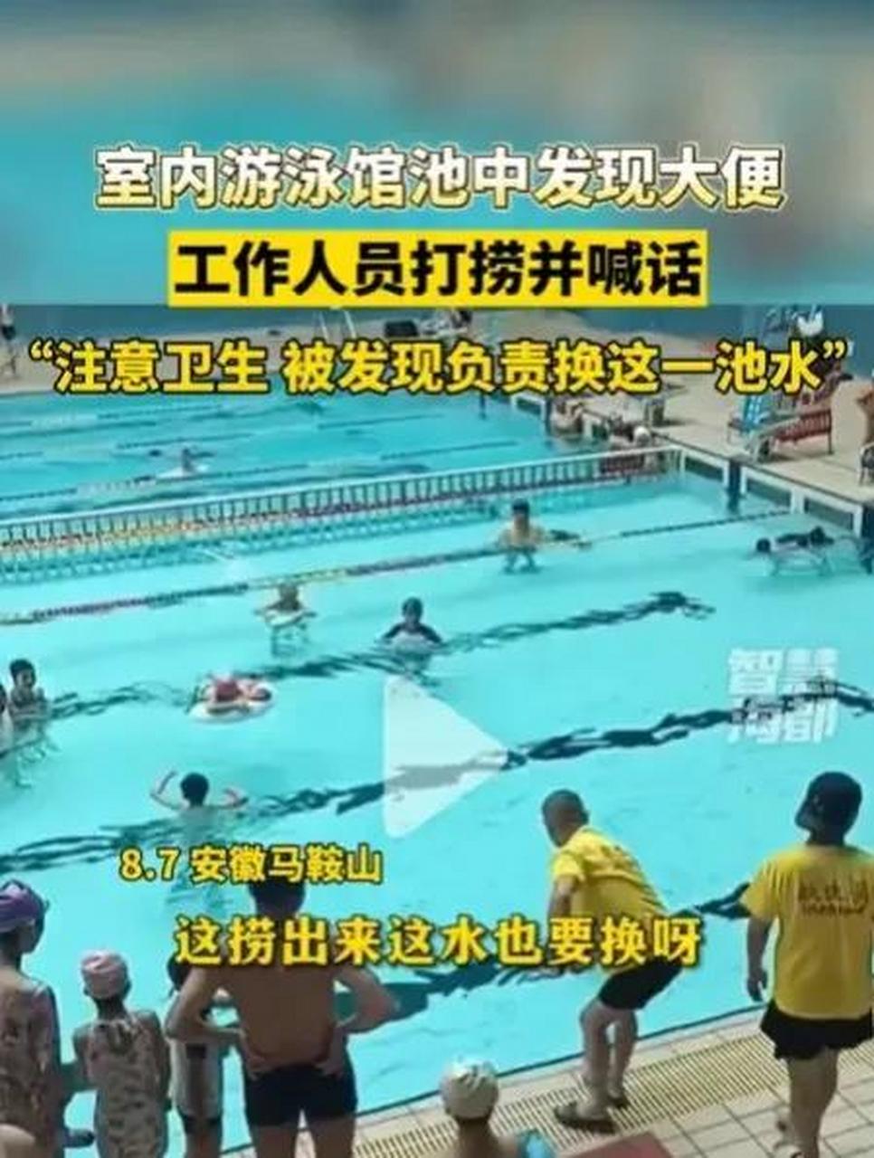 游泳池拉大便的人是什么样的人?  正常人都做不出这种事来.