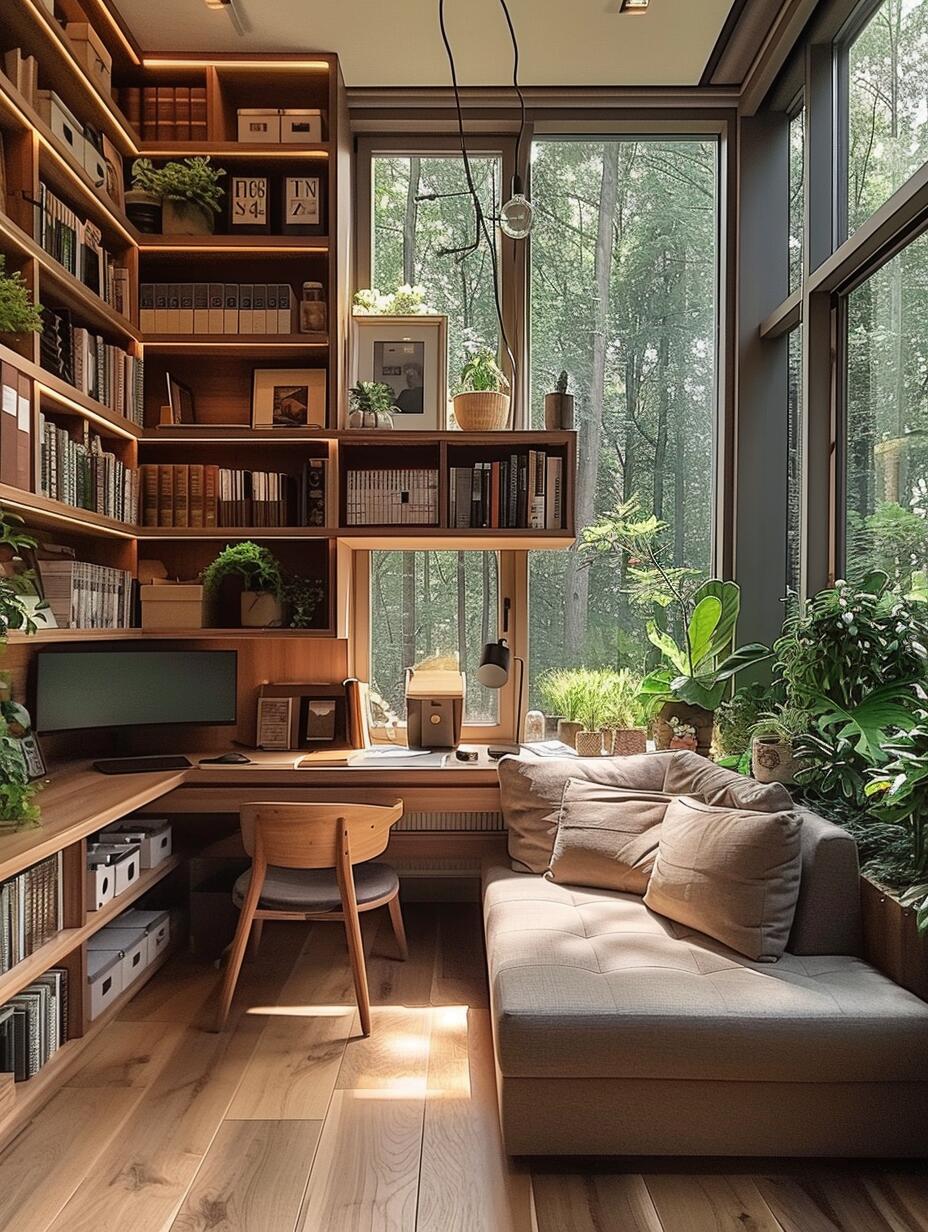 今天看到一张书房的照片,仿佛走进了一个知识的海洋