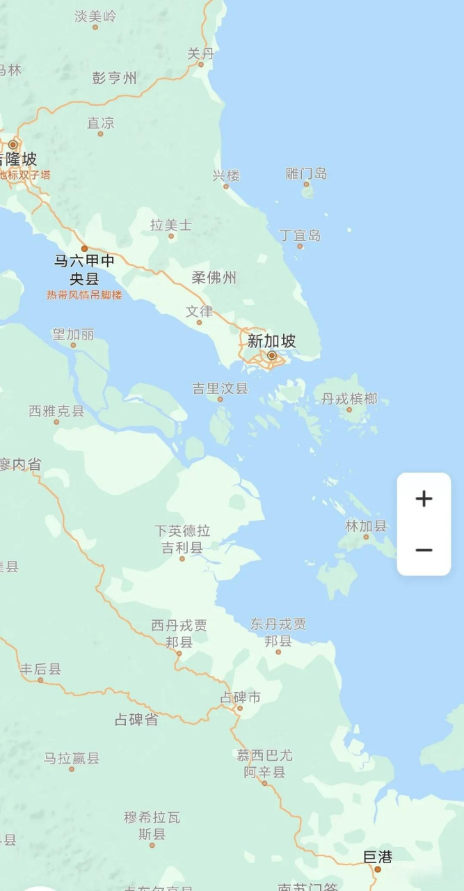 新加坡地图马六甲图片