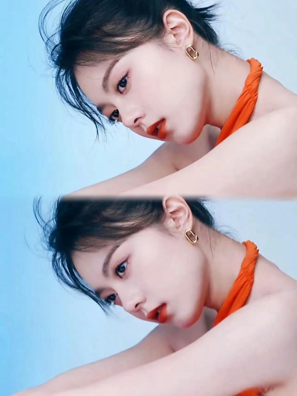 赵今麦齐刘海vs无刘海,都挺惊艳的,无刘海造型温婉大气,有刘海造型和