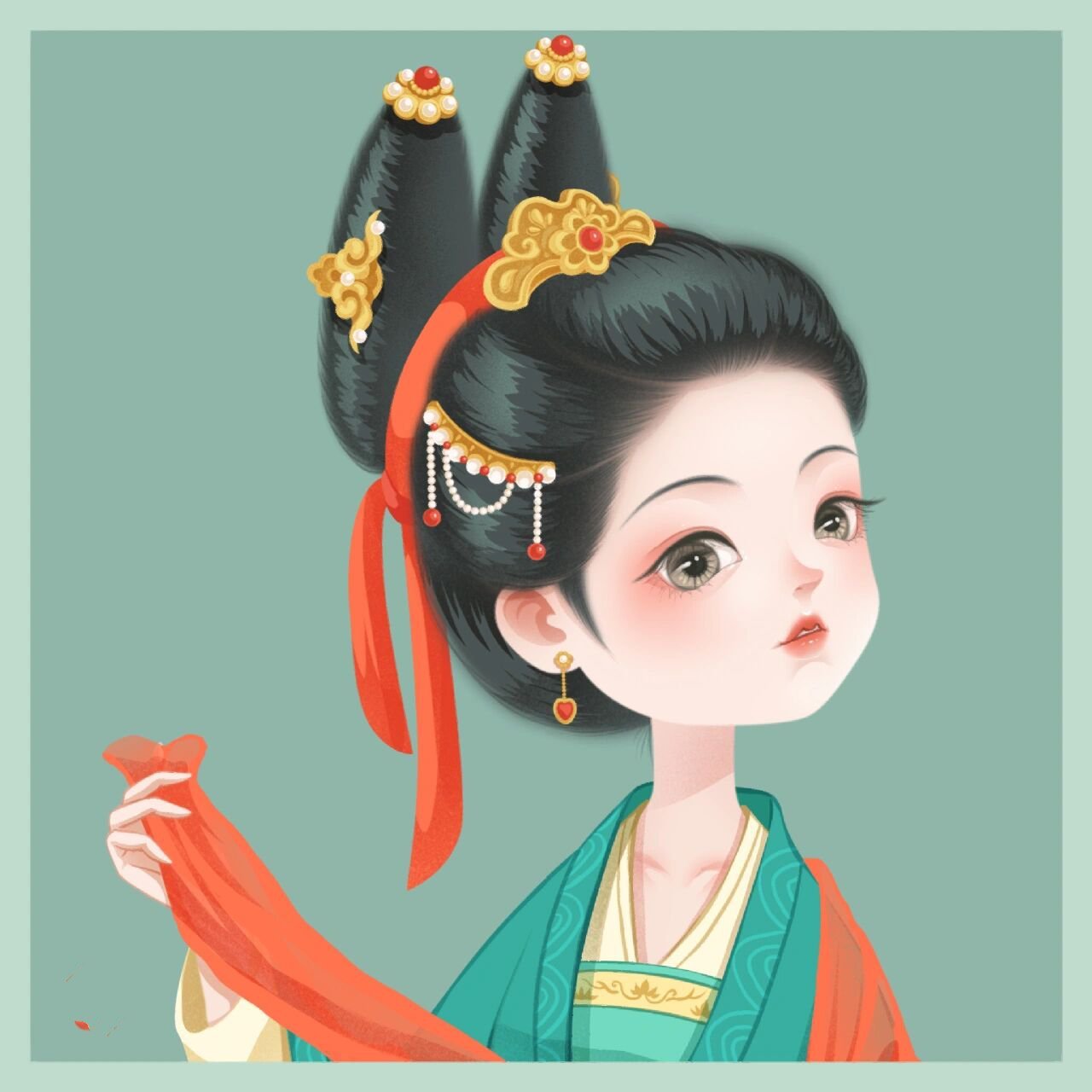 宋小像女头像合集(下)           宋制发型:小盘髻,朝天髻,低垂双丫髻