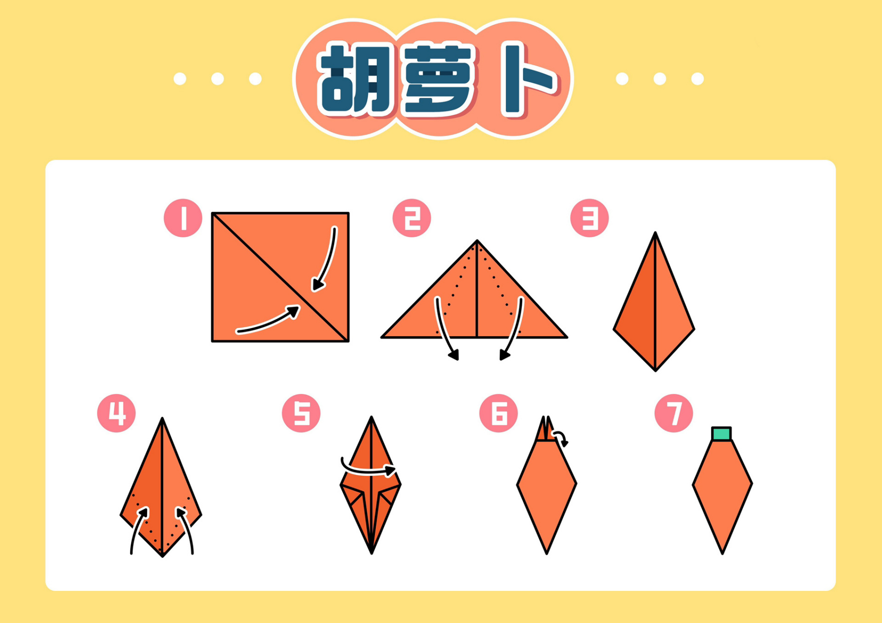 胡萝卜折纸步骤图解法图片