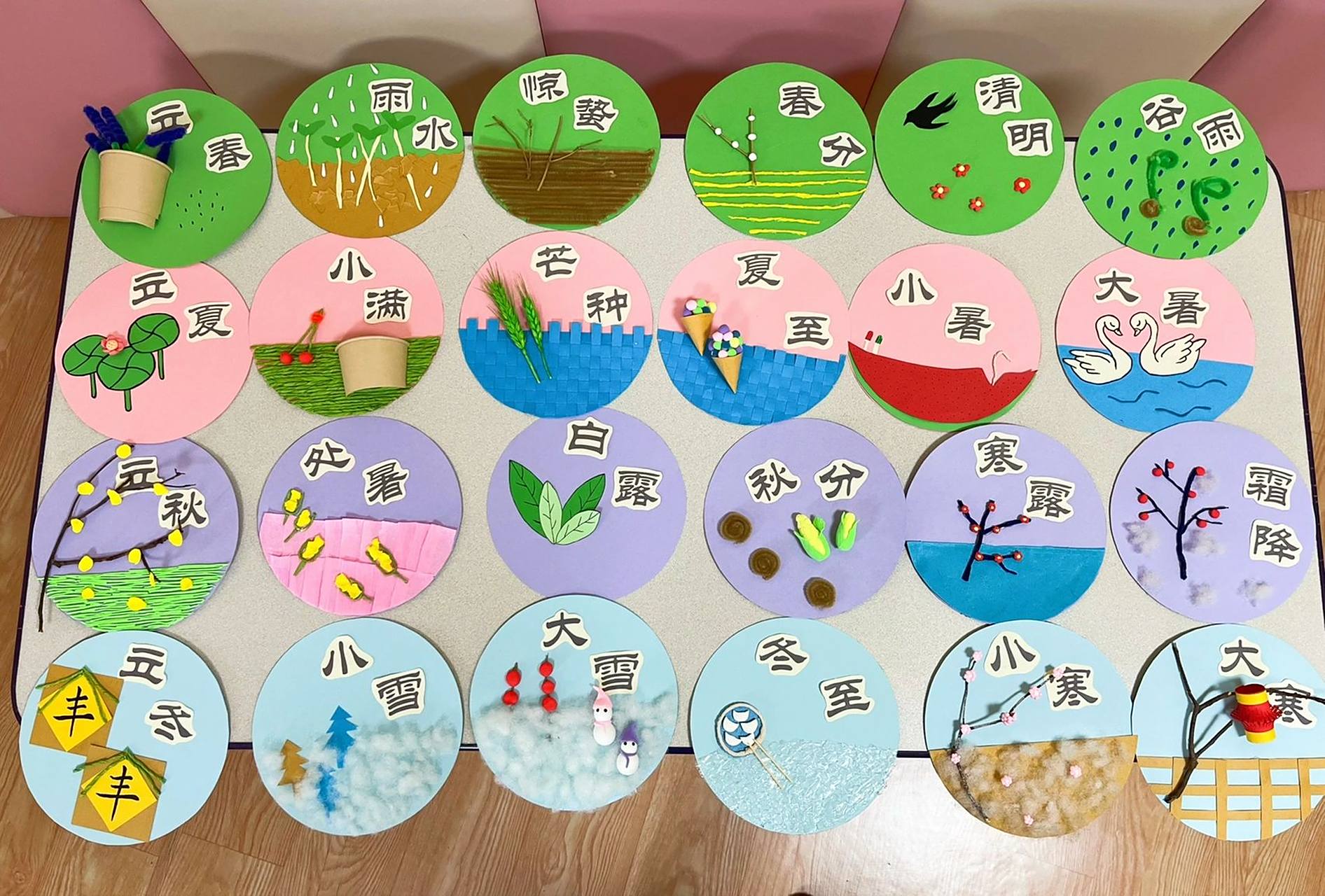 二十四节气手工环创 耗时一周终于完成了,也是小94上看到的创意,有