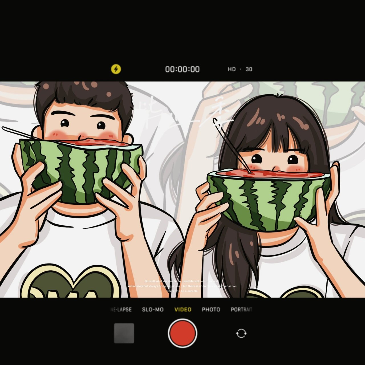 情侣头像|就是要用独一无二的头像吖 夏天一起吃西瓜