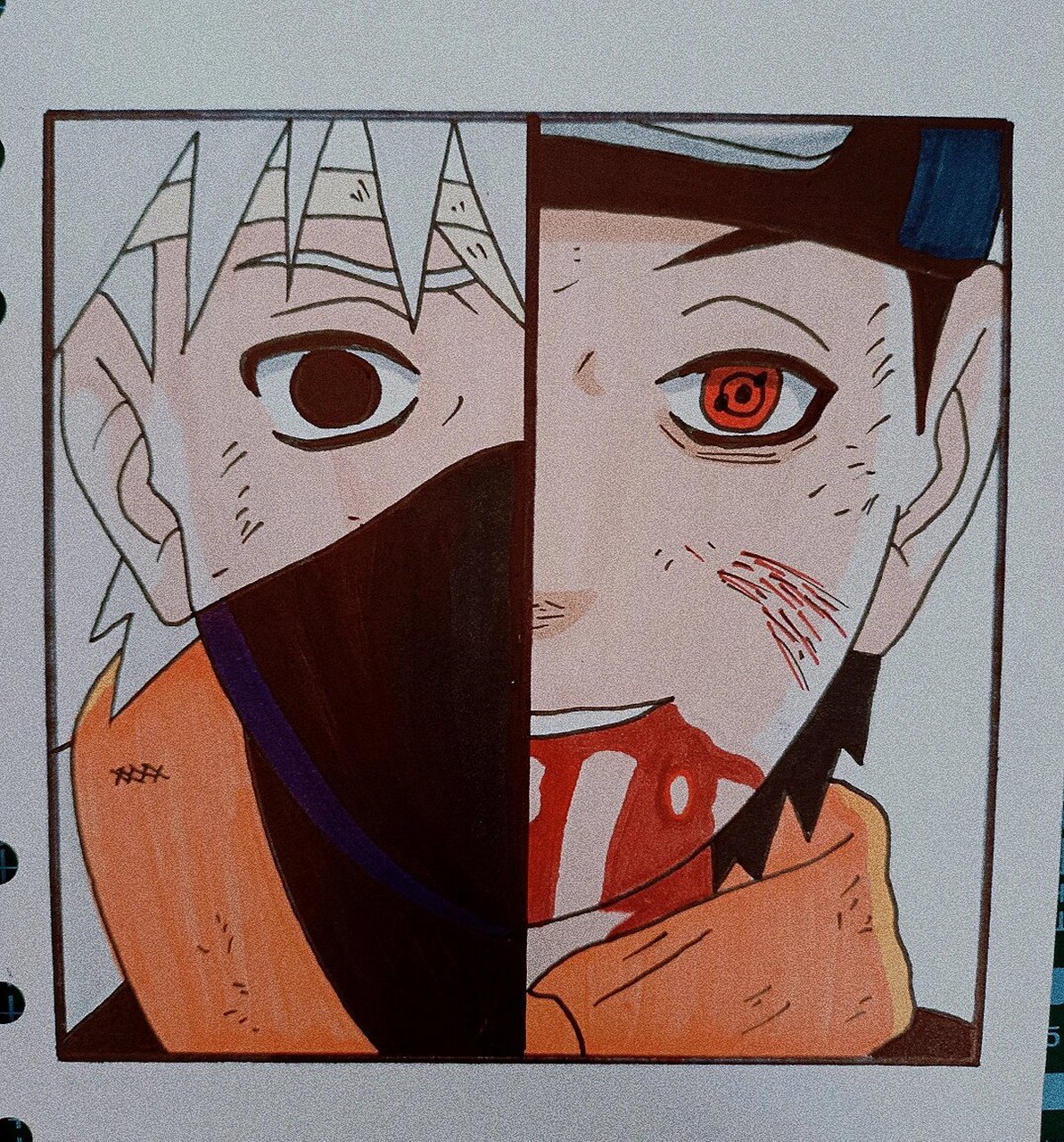 手把手教你画带土和卡卡西